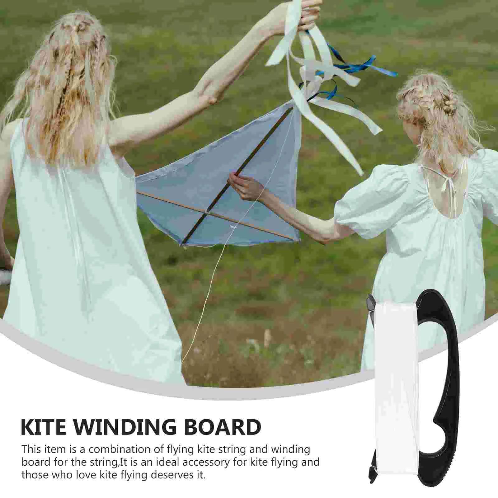 Línea de carrete de cometas voladoras, placa de bobinado, cometa + tablero de cuerda con aire libre, 100 M