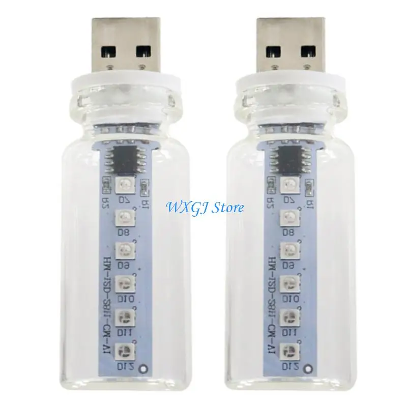 37JE Car Interior Light Lamp USB Powered 13 Color Options Featuring Glass Cover for Bedroom Holiday Enhanced Decor