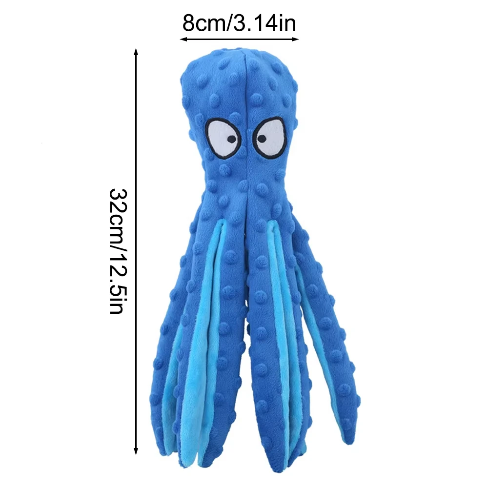 Dog Vocal Toys Octopus Non-stuffed Soft Plush Toy Puppy Educational Teething Chew Toys Pet Supplies for Small Medium Dogs image 5