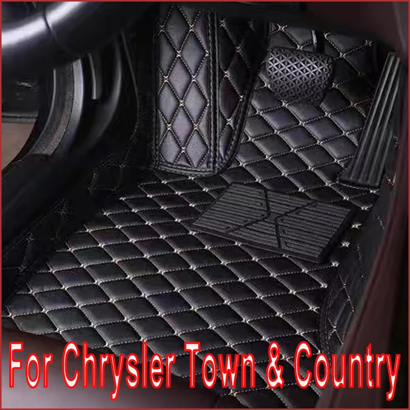 Car Floor Mat For Chrysler Town & Country 7 Seat 2013~2016 Waterproof Protection Pad Carro Rear Trunk Floor Mat Car Accessories