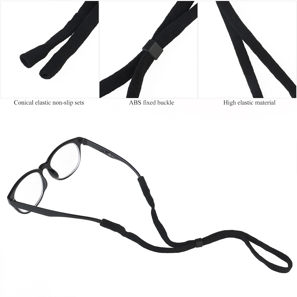 

10pcs Sunglass Straps Rubber Grip Regular Glasses Prescription Adjustable Holder Chain Cord Sports Accessories Thin Frame Easy