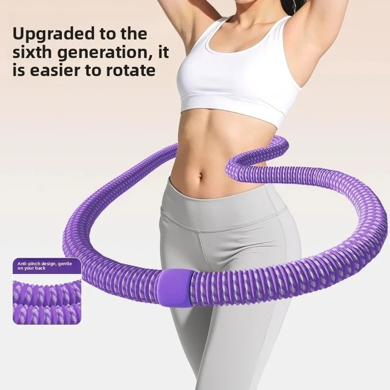 Foldable Fabric Spring Weighted Fitness Hoop Soft Waist Care Trainer Women Abdomen Slimming Portable Home Sports Equipment
