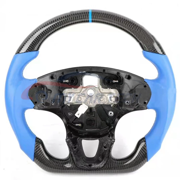 

For Mercedes benz Smart Fortwo Carbon Fiber Steering Wheel LED Display RPM Handlebars