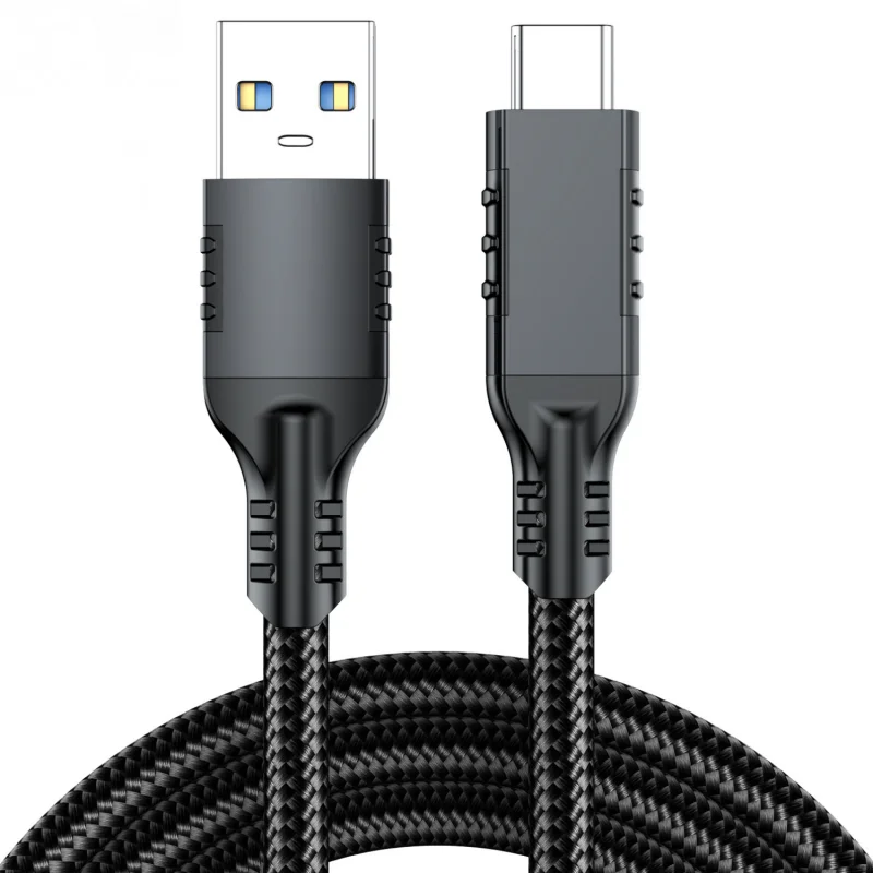 جديد USB 3.2 إلى Type-C كابل 3A 60 واط الهاتف كابل شحن سريع 10Gbps القرص الصلب نقل البيانات كابل النسيج قذيفة 5 متر 3 متر