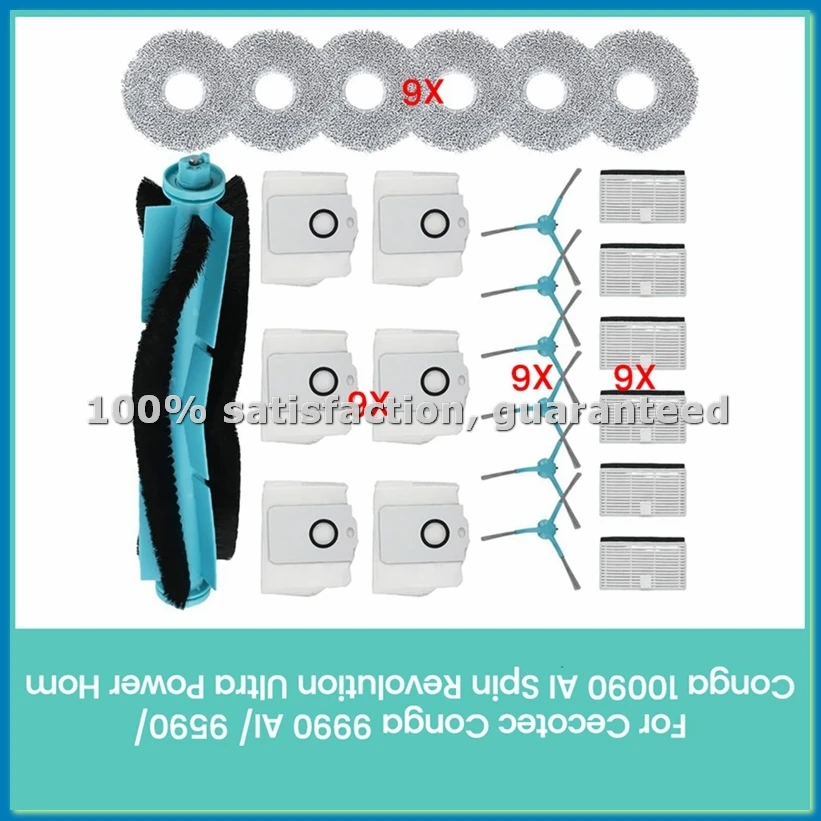 

Комплект запчастей и аксессуаров для робота-пылесоса For 9990 AI/ 9590/ 10090 AI Revolution Ultra Power Home Vacuum Cleaner Parts Accessories Kit-A09G