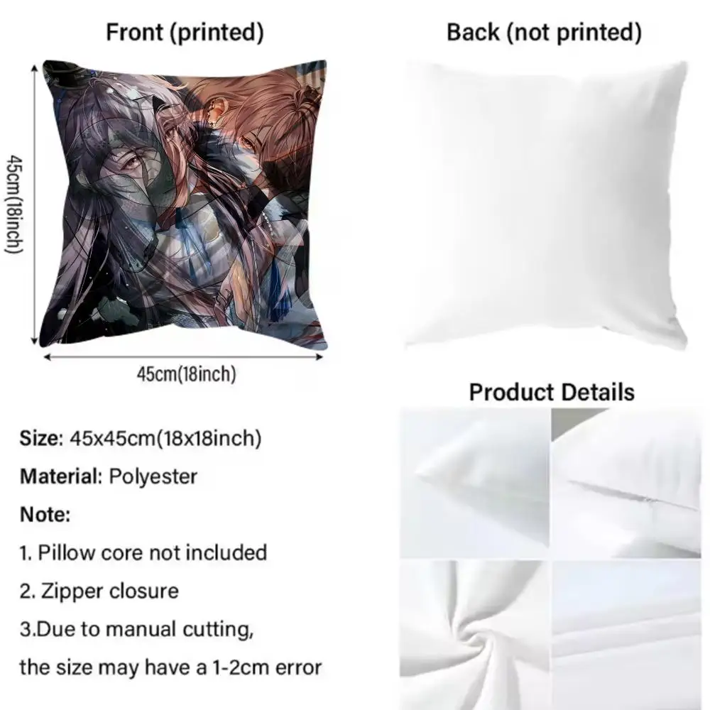 كيس وسادة نمط مطبوعة كيس وسادة لغرفة المعيشة غطاء وسادة أريكة وديكور غرفة النوم رماد المملكة #5