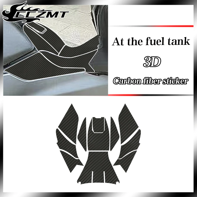 For SYM TL500 508 sticker 3D carbon fiber protection film fuel tank sticker body decoration sticker and flower modification
