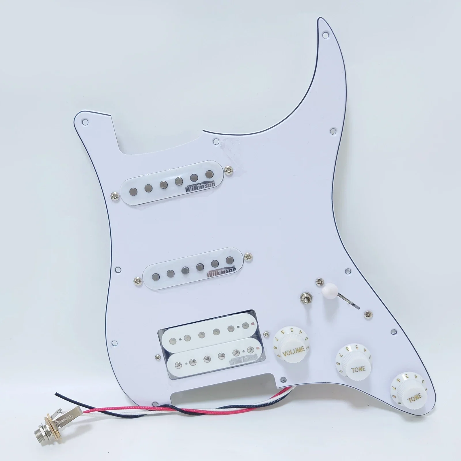 

SSH Guitar Prewired Loaded Pickguard Set,Alnico 5 Humbucker Pickups for ST Guitar Electric Guitars Replacement Parts