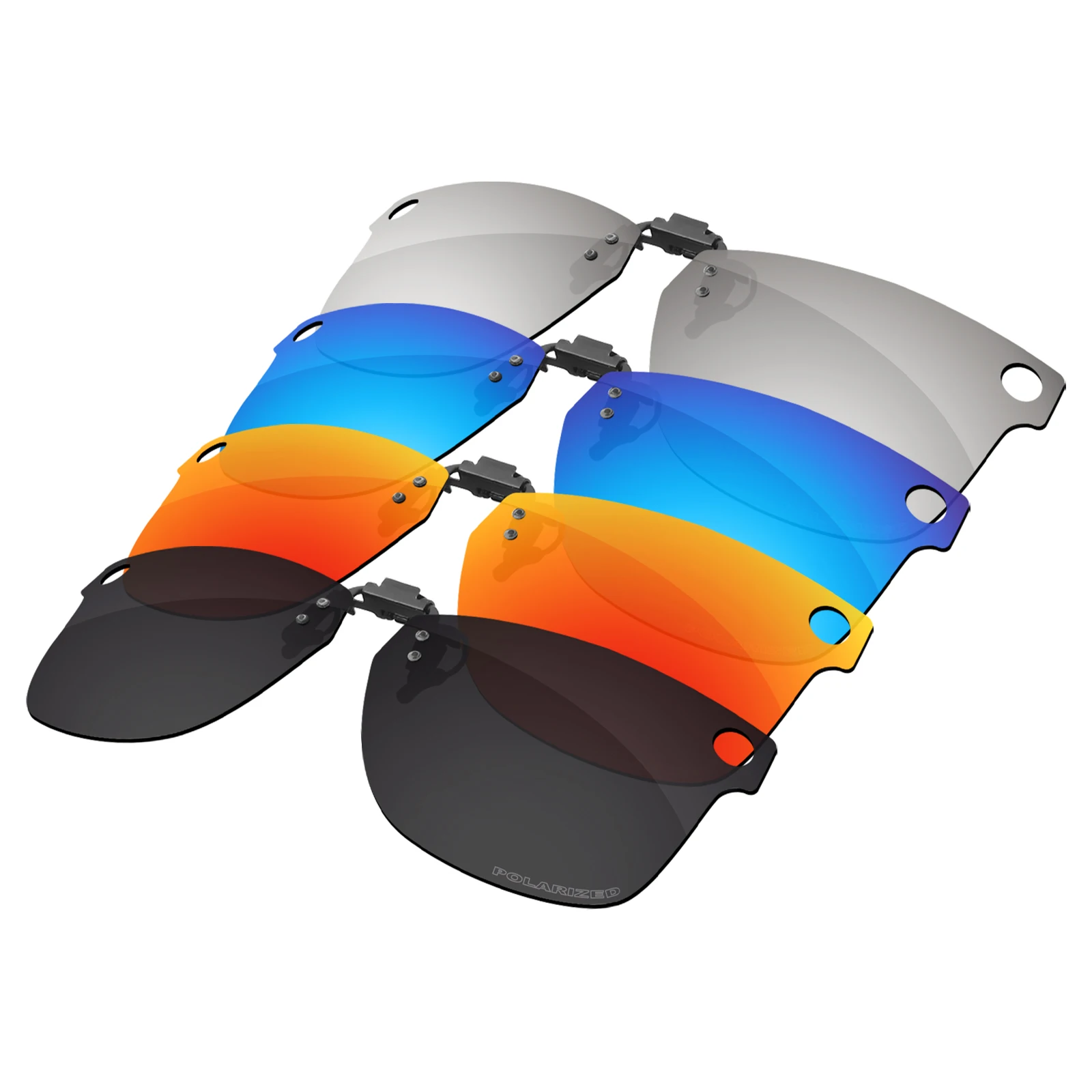ELuxonsight Flip Up Polarized Clip-on Sunglasses Anti Glare Clip onto for Ray-Ban Meta Wayfarer RW4006 50mm Sunglasses