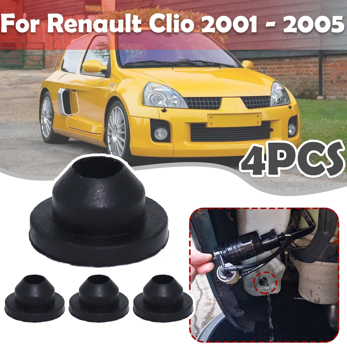 Windscreen Washer Headlight Pump Seal Water Reservoir Gasket Grommet Mount Rubber Bung Cap Clip Plug For Renault Clio 2001 -2005