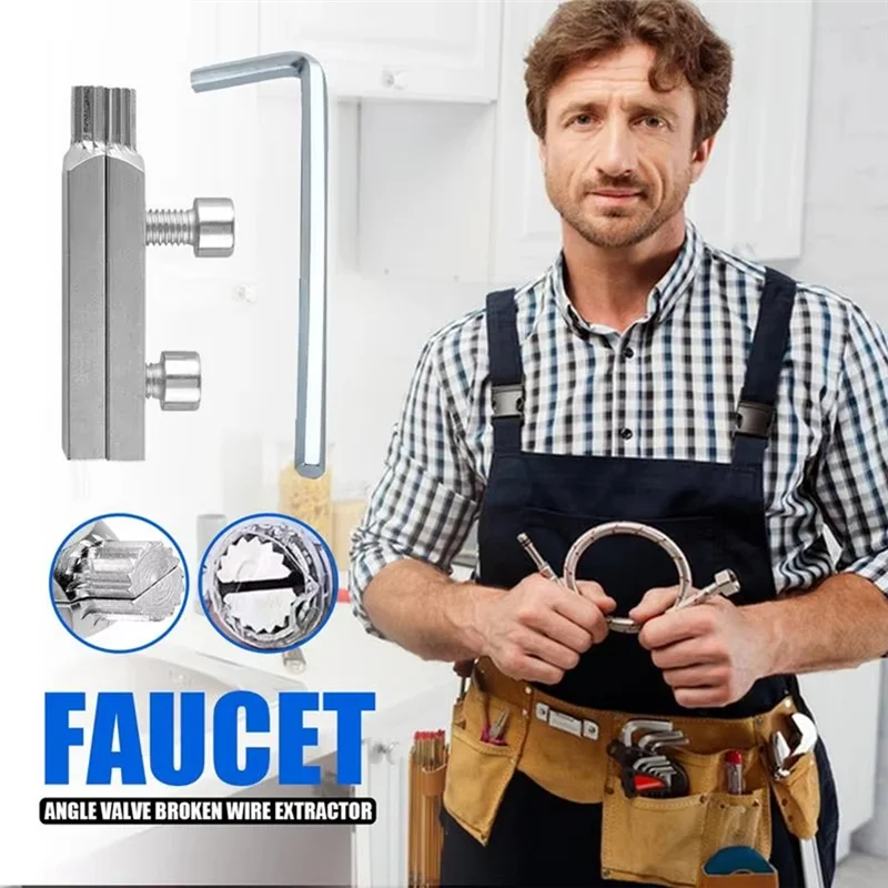 

A41I Broken Pipe Extractor Tool Broken Screw Extractor Set Multifunctional Damaged Screw Bolt Remover Set Faucet Installation