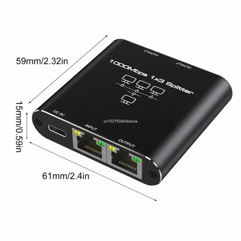 1 in 3 Out インターネット ネットワーク アダプター、トリプル RJ45 アウトレット ギガビット スプリッター テレビと PC ドロップシップ用