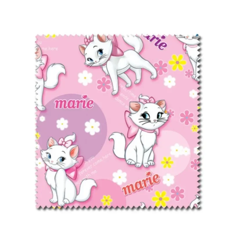 Disney Marie Cat Glasses Cleaning Cloth The Aristocats Cute Cartoon Microfiber Cleaning Cloth Lens Cleaning Glasses Accessories