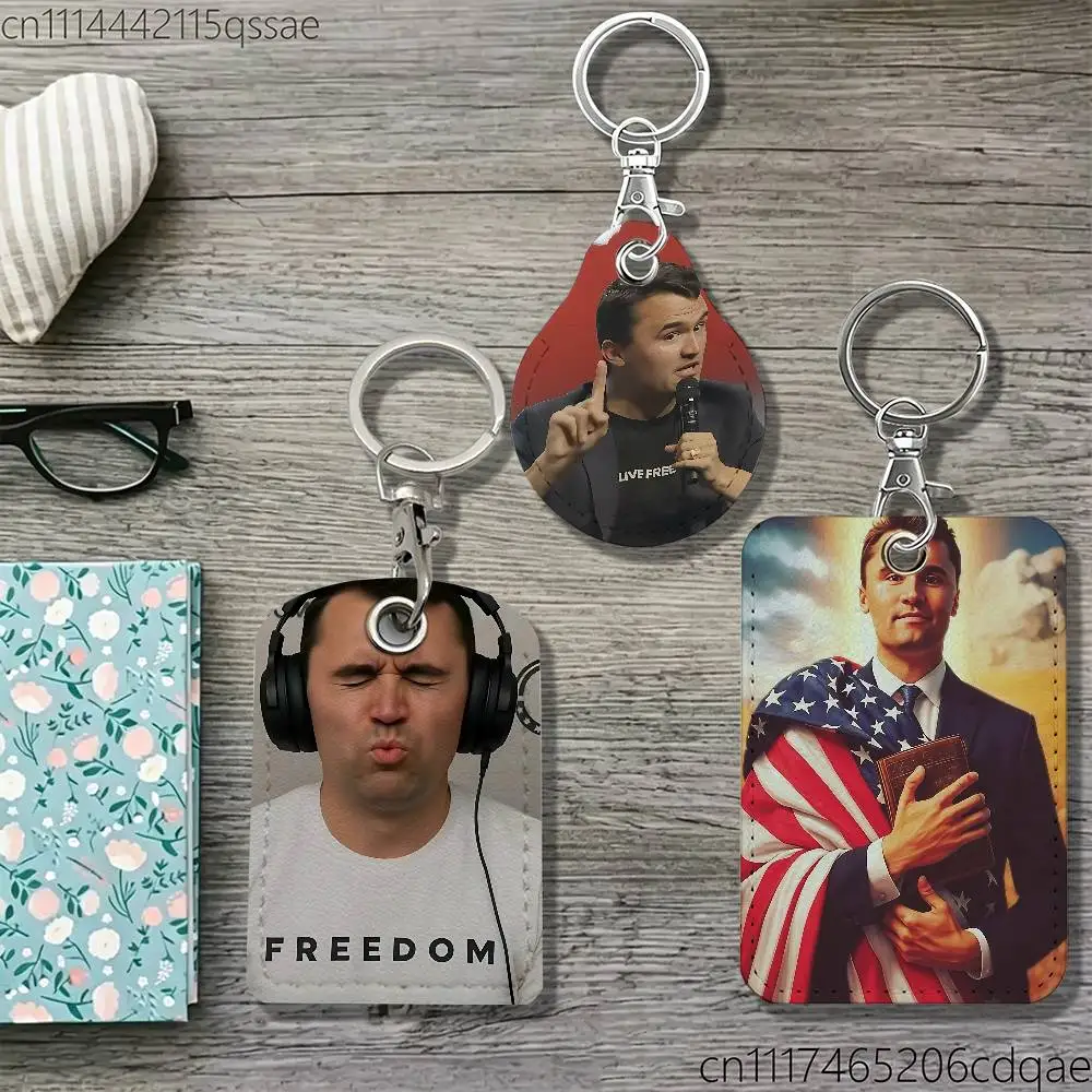Charlie Kirk Jesus Cross For AirTag Case Card Sleeve Holder ID Credit Bank Access Keychain For Air Tag Shell