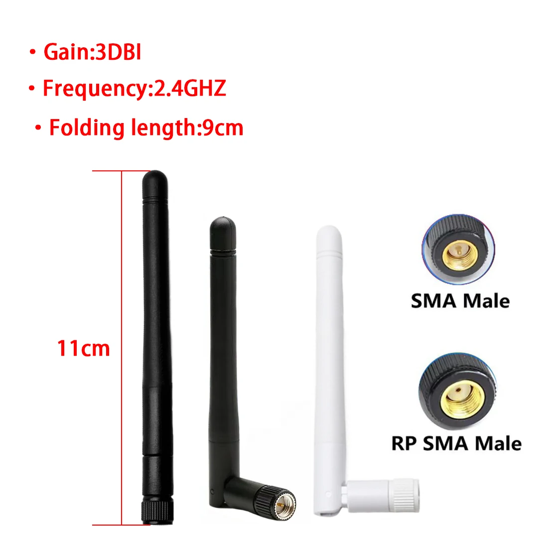 Antenna 2.4GHz 3dBi/6dBi Omni with RP SMA Male/Female Plug for Wireless Router Wholesale Price Wifi 11cm/19.5cm 1pc