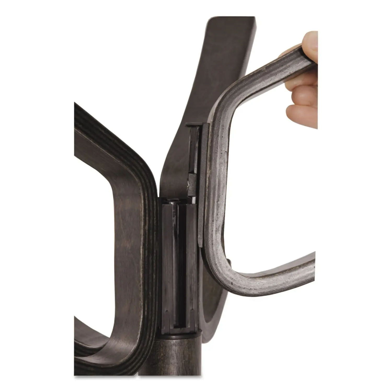 Espresso Wood Coat Rack Stand 5 Double Pegs Clothes Umbrella Holder Weighted Base Easy Assembly, Customized