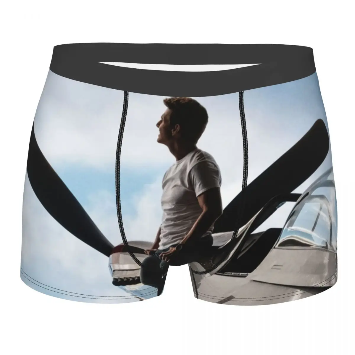 Custom Male Sexy Top Gun Maverick Tom Cruise Action Drama Movie Underwear Boxer Briefs Men Stretch Shorts Underpants