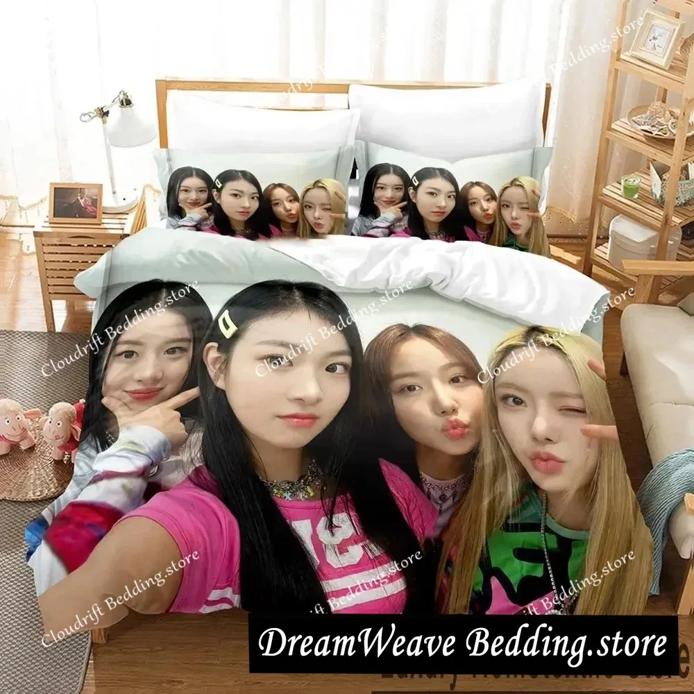 KPOP FIFTY FIFTY Merch Cupid Album Bedding Set Boys Girls Twin Queen King Size Duvet Cover Pillowcase Bed boys Adult