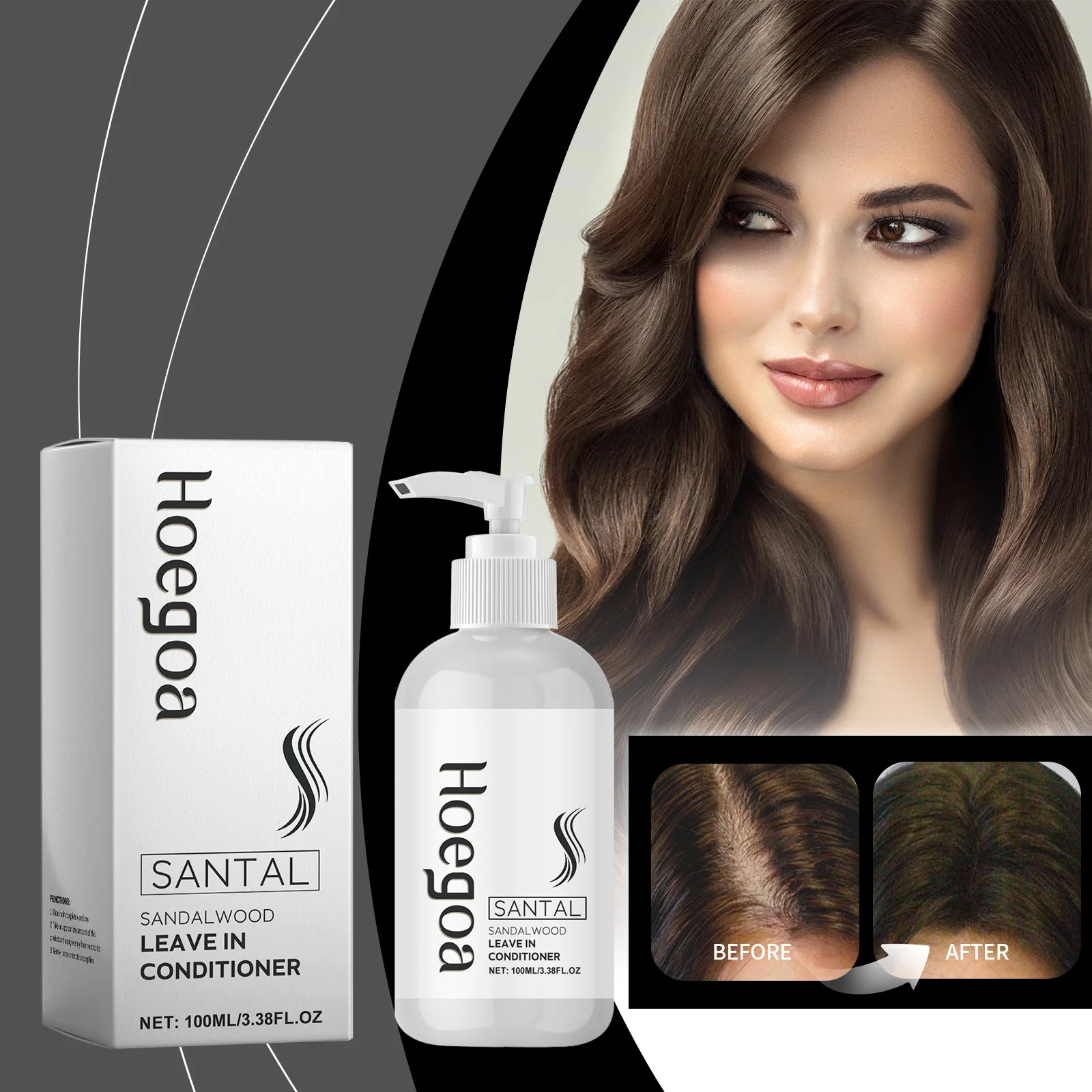 

Santal Leave In Conditioner Repair Organic Protein Cream Hair Mask Nourishing Natural Essences Hair Conditioner For Dry Damaged