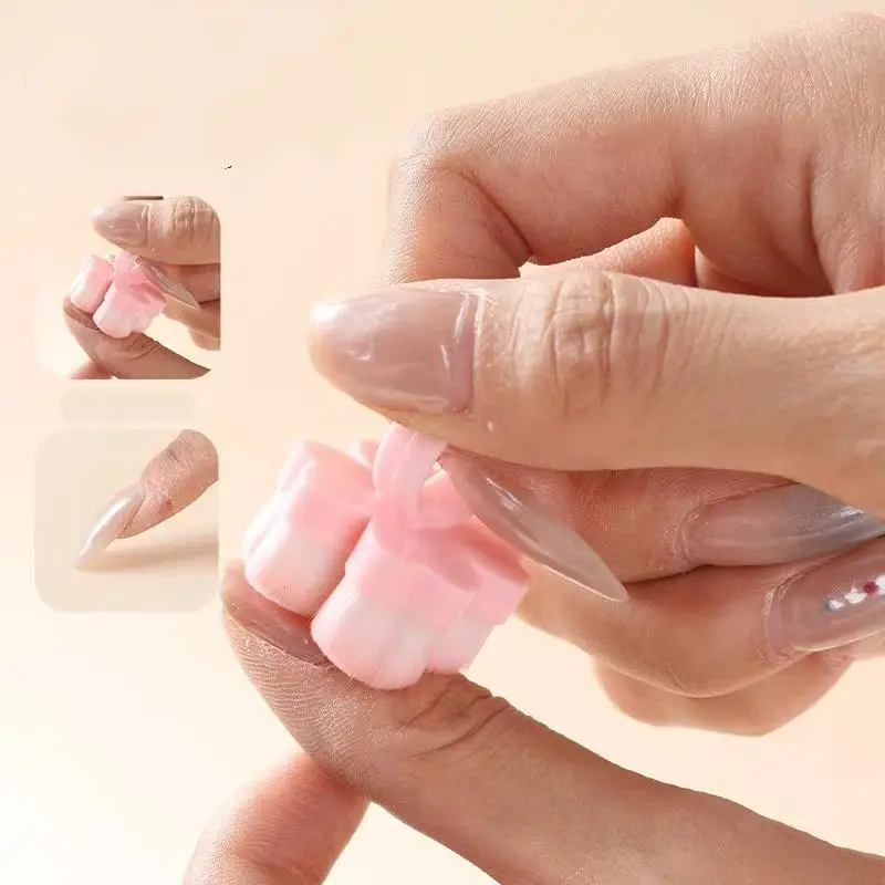 New Manicure Dust Clean Brush Finger Ring Duster Soft Hair Nail Polishing Powder Dusting Tools Nail Art Dense Bristles Brush