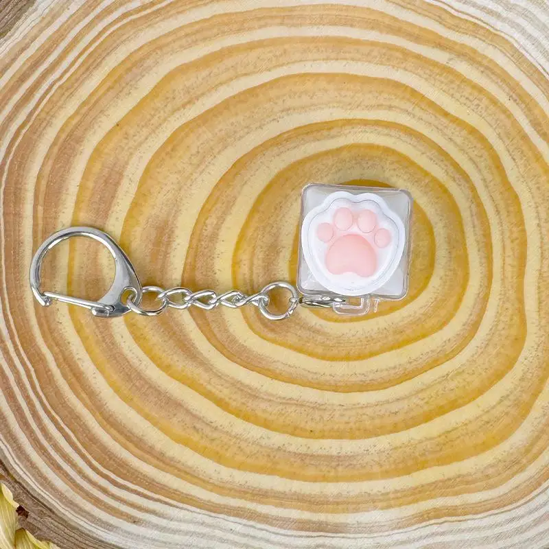 2Pcs Cat Claw Fidget Pressure Toy Cute Key Ring Lightweight Keychain for School Backpack Decor Student Gift