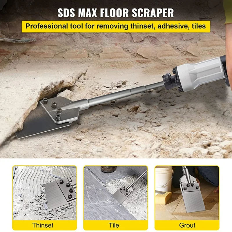 Clay Spade, 5.9Inch X 24.4Inch SDS Max Shank, 40Cr Steel Bit For Electric Demolition Jack Hammer W/Point Chisel,For Clay