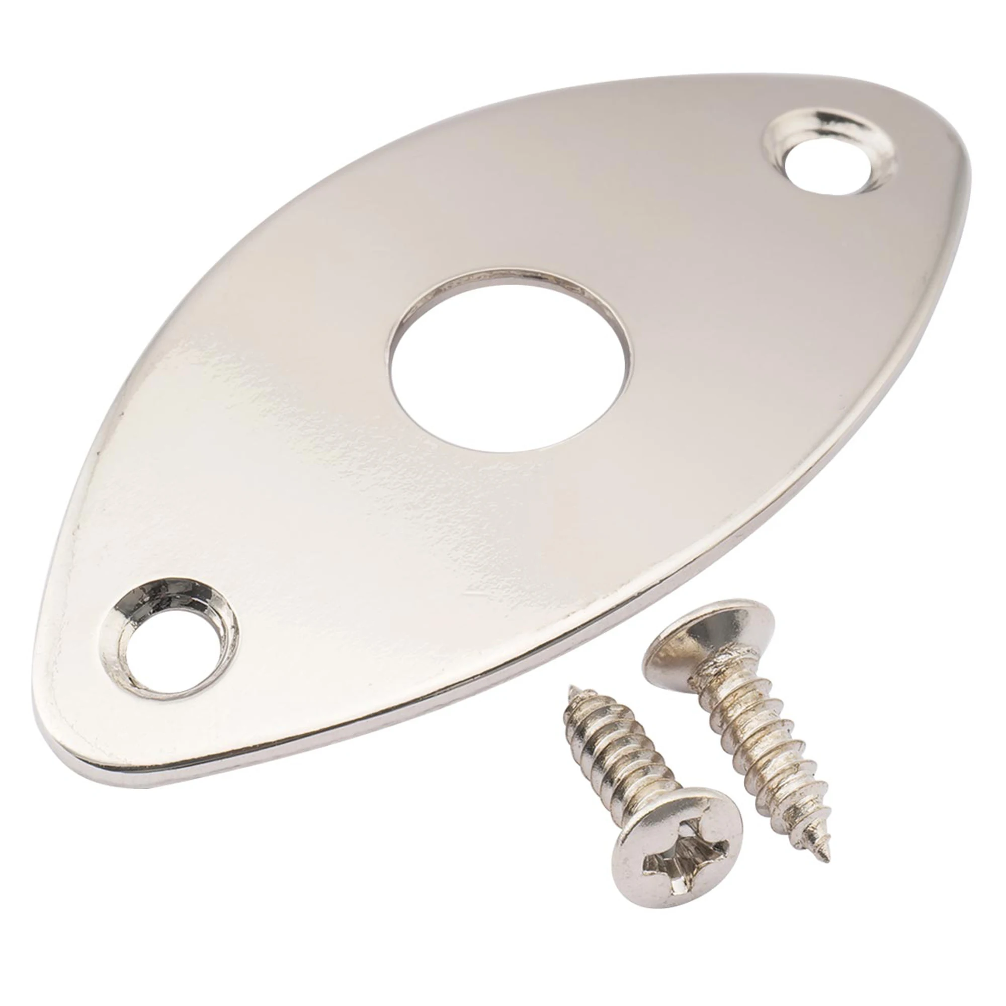 Musiclily Pro Steel Curved Oval Jack Plate for Electric Guitar Bass