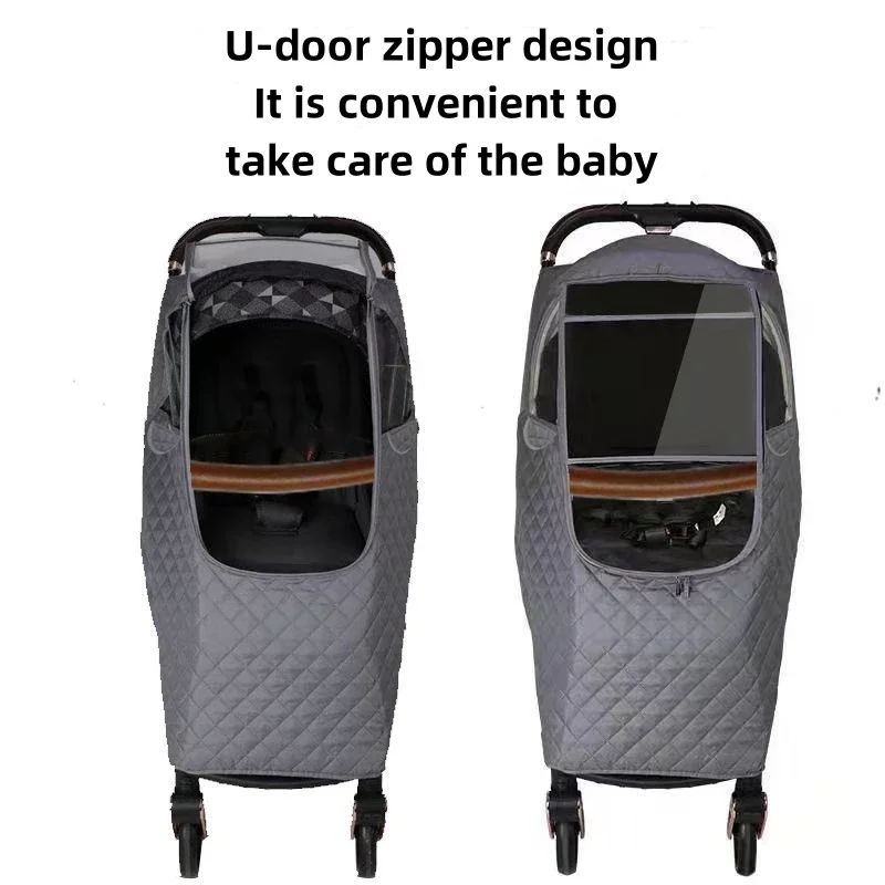 Universal Waterproof Winter Thicken RainCover Pushchairs Raincoat Full Cover Wind Dust Shield for Baby Stroller Accessories