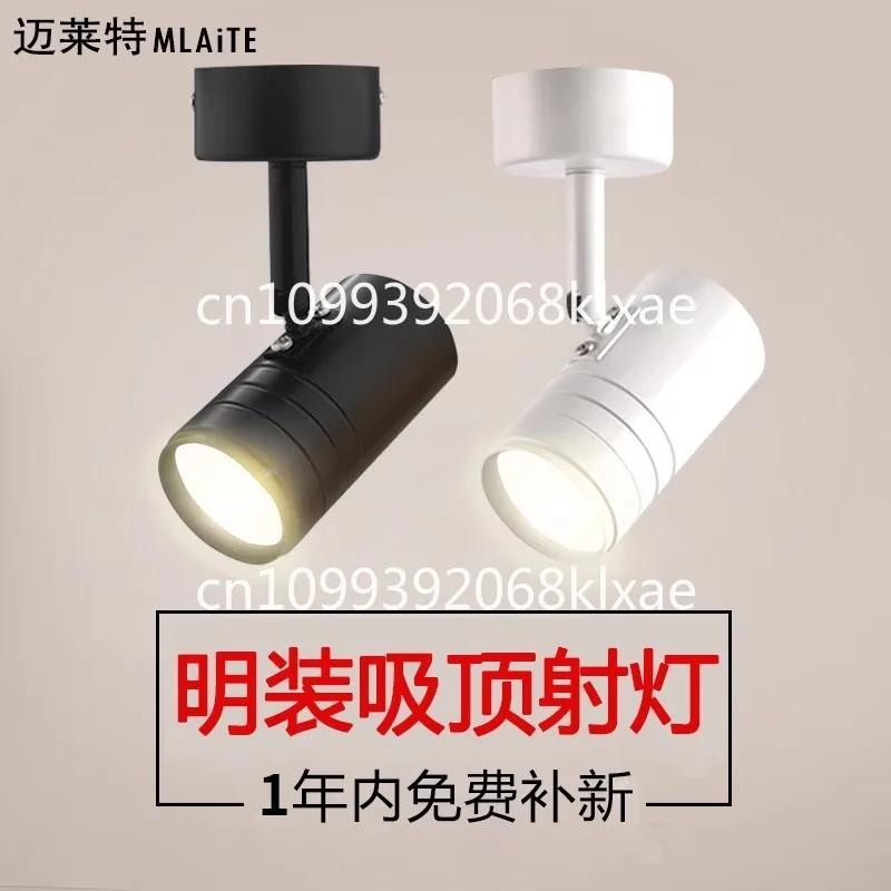 

LED surface mounted spotlight background wall downlight No opening adjustable angle ceiling spotlight