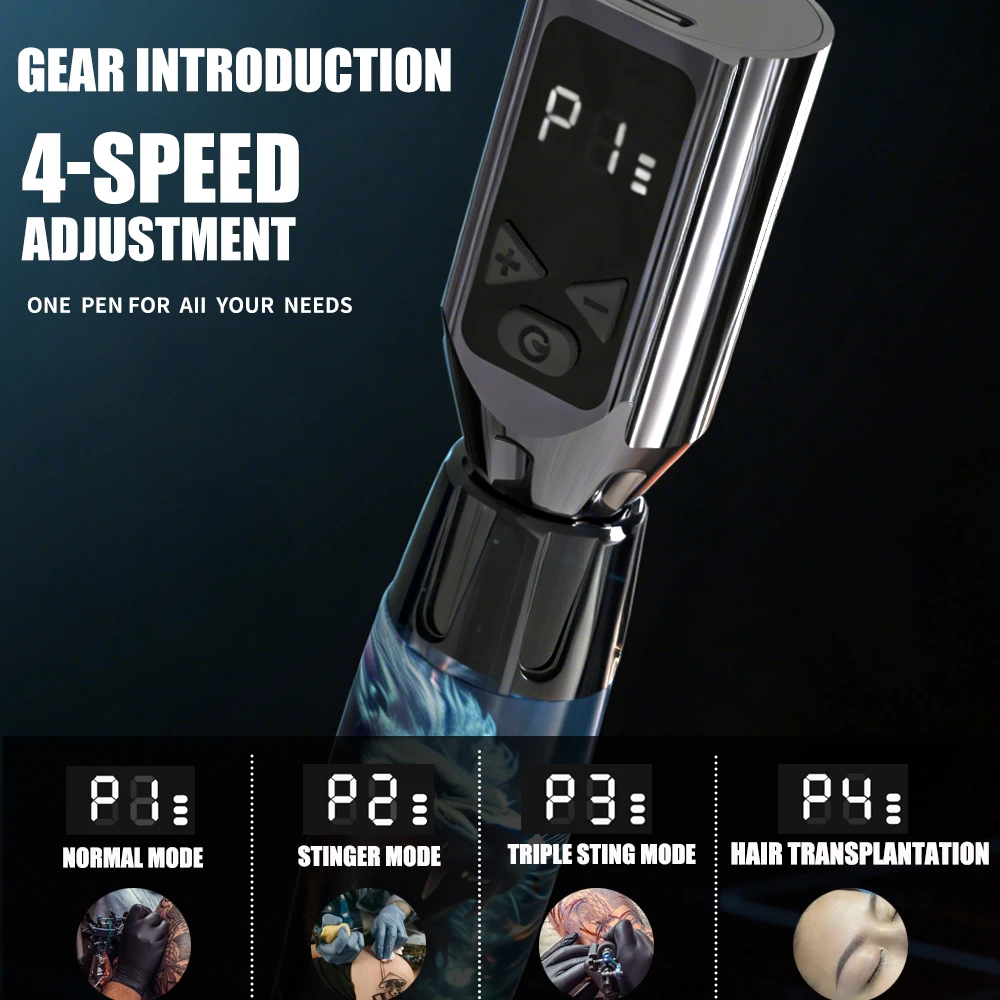 Goldplume Wireless Tattoo Gun Set, All-In-One Tattoo Machine Pen, Suitable for Beginners and Tattoo Artists, Includes 10 Tattoo Needles and Various Tattoo Supplies.