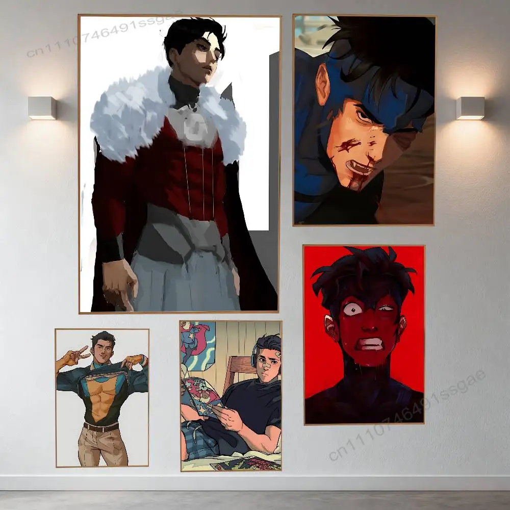 

I-Invincible M-Mark Grayson Retro Fashion Pictorial Poster Sticky Poster Paper Sticker DIY Room Bar Cafe Wall Decor Gift