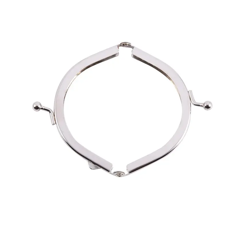 Hot kf-30 Metal Frames Snap Clasp Arch Pattern Coin Style Purse Silver