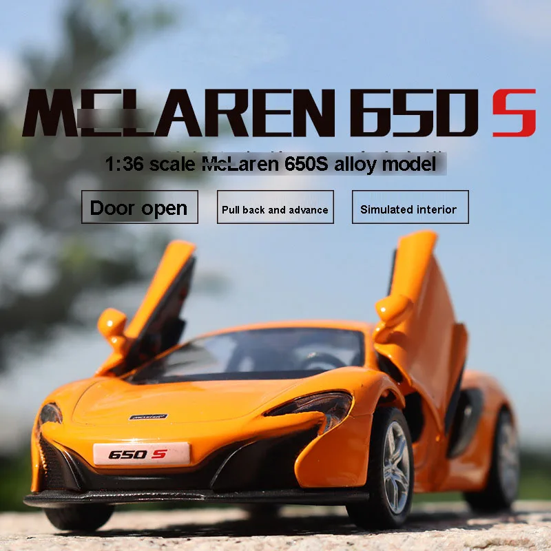 

1: 36 McLaren 650S Alloy Car Model High Simulation Diecasts Toy With Pull Back Vehicles Decoration Toys For Kids