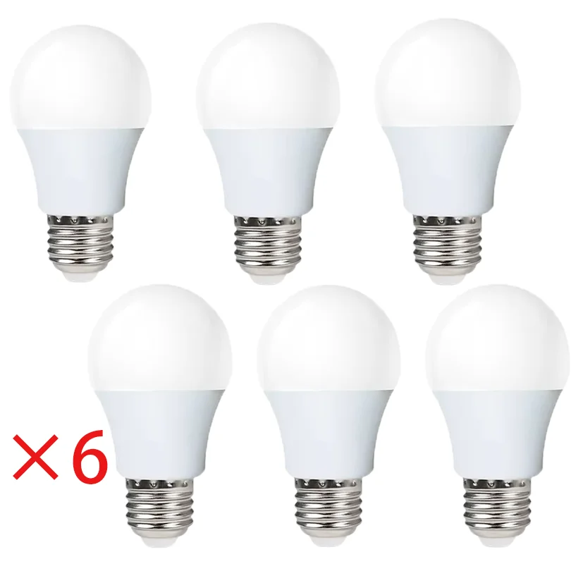 6pcs E27 LED Bulb Lamps AC 220V SMD2835 3W 6W 9W 12W 15W 18W Lampada Led Light Bulbs Living Room Home Indoor LED Bombilla