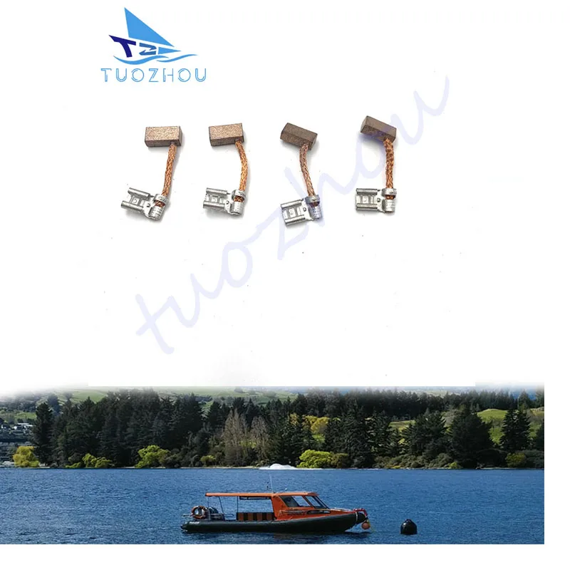 

Карбоновые щетки 69J-43891, комплект из 4 шт. для подвесных лодочных моторов Yamaha 4T 200HP, 225HP, 250HP, 300HP, а также для моторов подъема/наклона 69J-43891-00