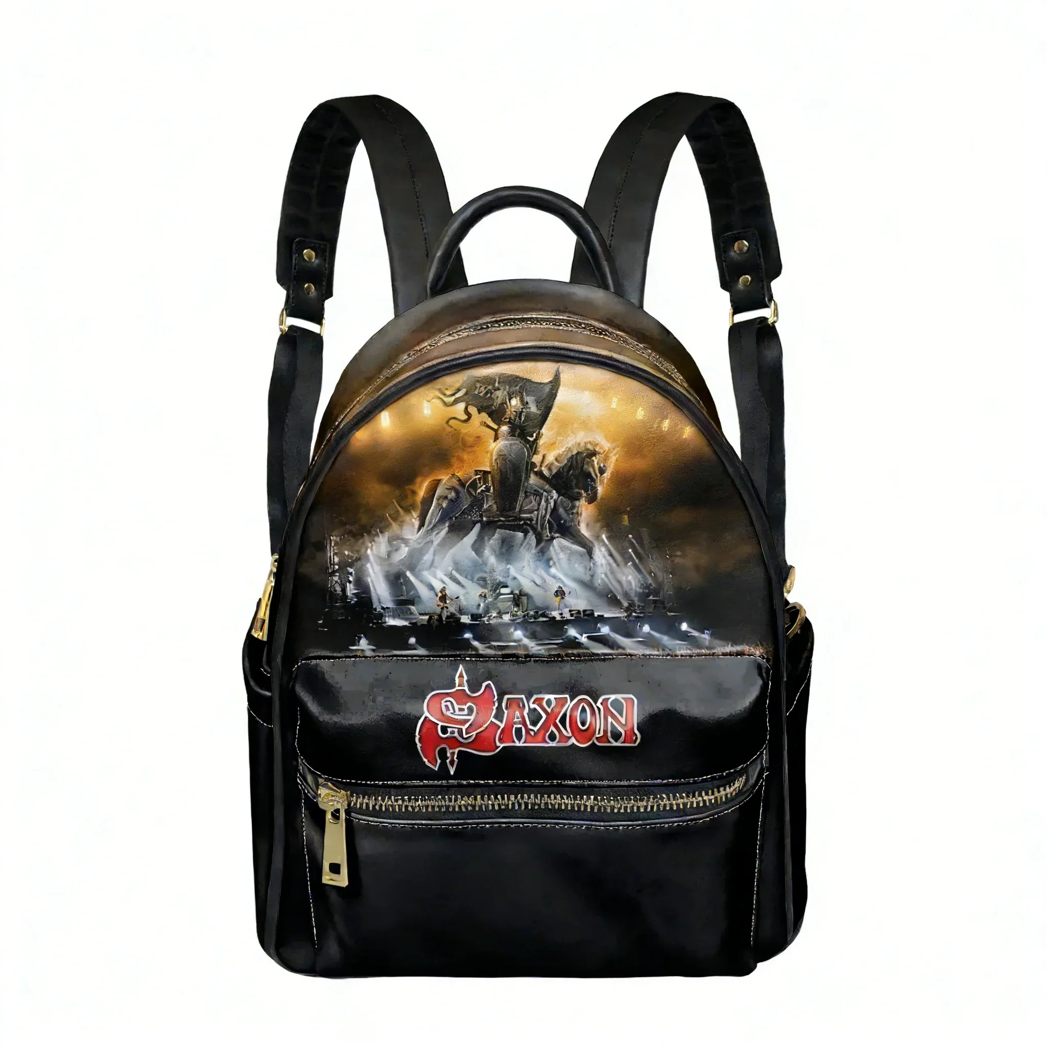 

Saxon Band Backpack Womens Mens Knapsack Personalized Photo Text Double Shoulder Bag Business Travel Bookbag Customize Daypacks