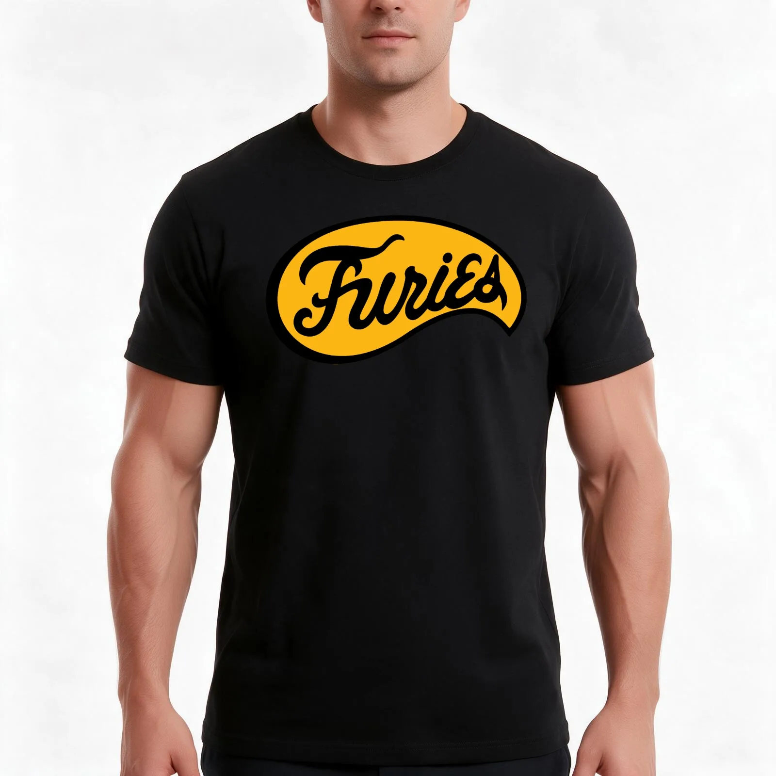 The Baseball Furies T-Shirt, Summer Casual Cotton Tee, Oversized Streetwear Tops, Vintage Graphic Print, Loose Fit Short Sleeve
