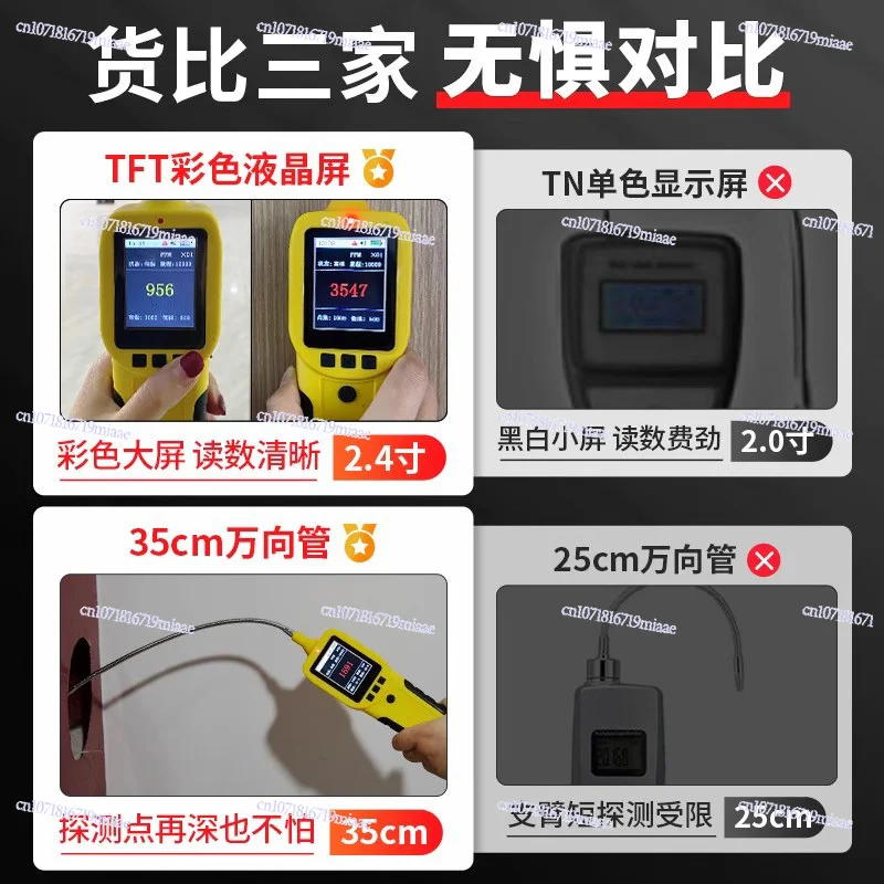 كاشف الغاز القابل للاحتراق كاشف تسرب الغاز عالي الدقة إنذار التسرب كاشف التسرب الطبيعي