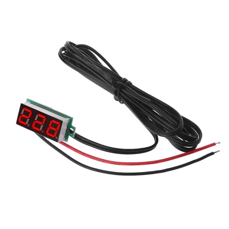 Medidor temperatura digital 0,28 "con sonda metal NTC 1 m Uso externo interno del automóvil para sala -20 ℃