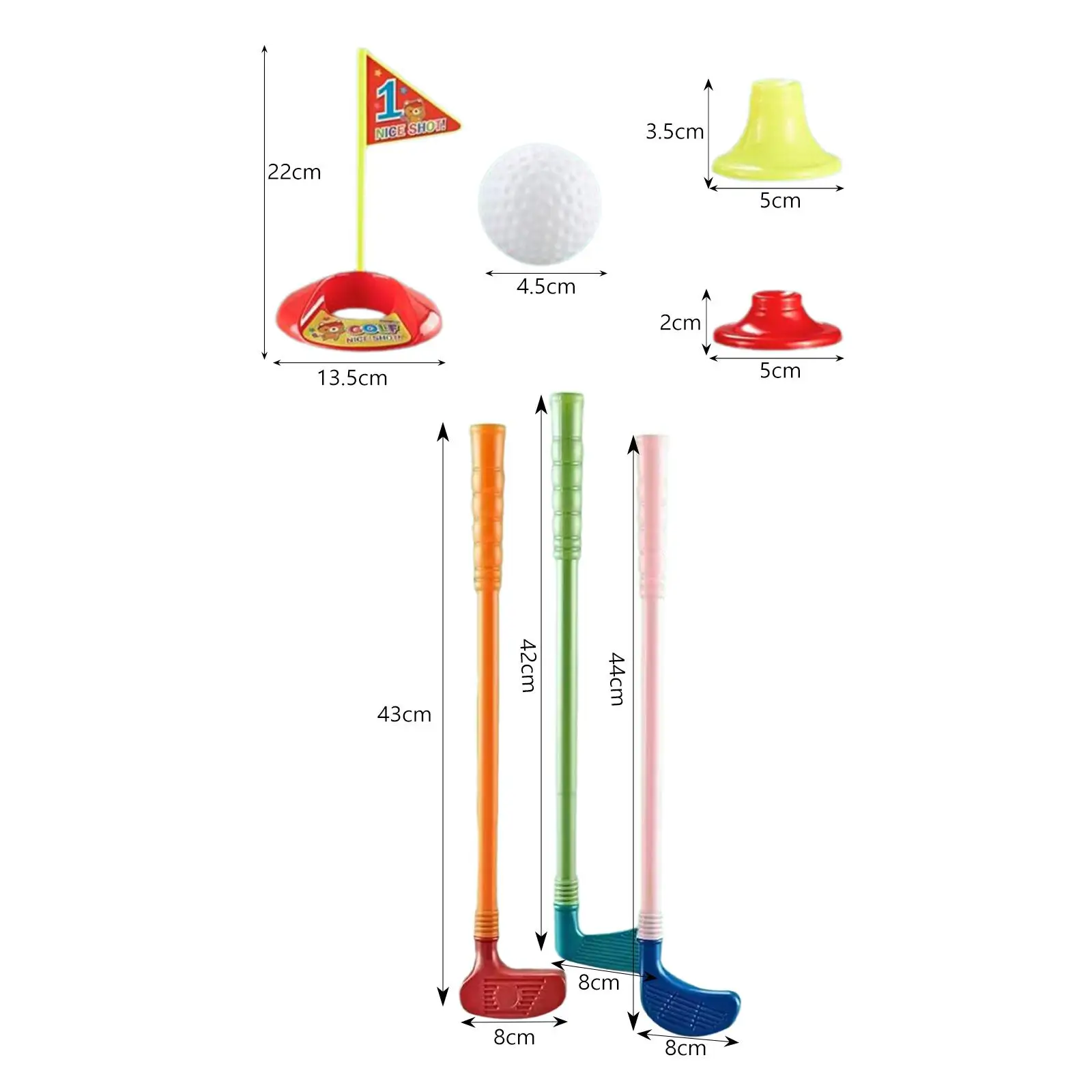 Juego de juguetes de Golf para niños y niñas de 6, 7, 8 y 9 años, 10 piezas