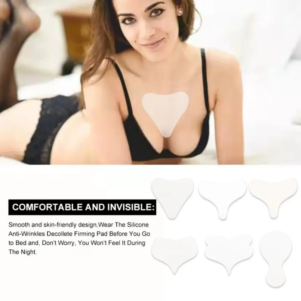 Silicone Anti Wrinkle Patches For Chest Neck Lift Tapes Pads Forhead Eye Checklift Reusable Chest Skin Wrinkle Remover Pad Stick