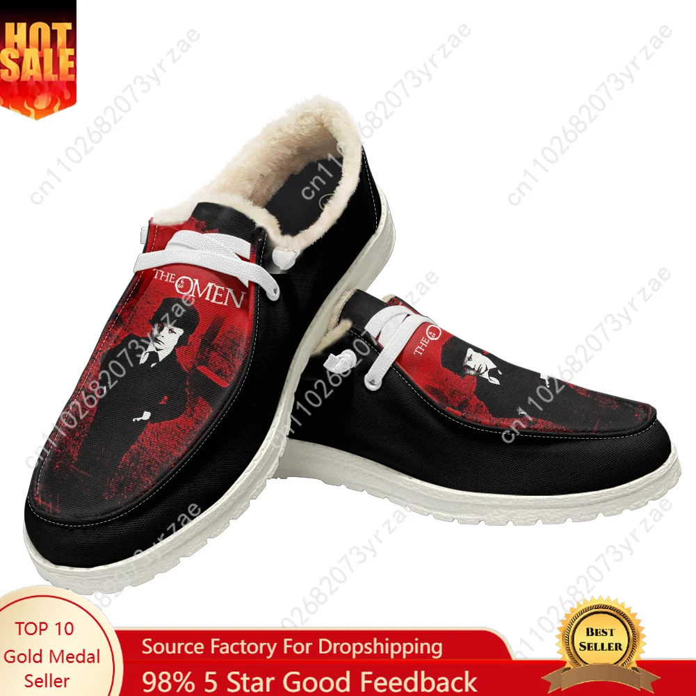 

The Omen Plush Flat Shoe Men Women Teenager Warm Shoe Indoor Outdoor High Quality Fashion Lightweight Shoes Custom Made Footwear