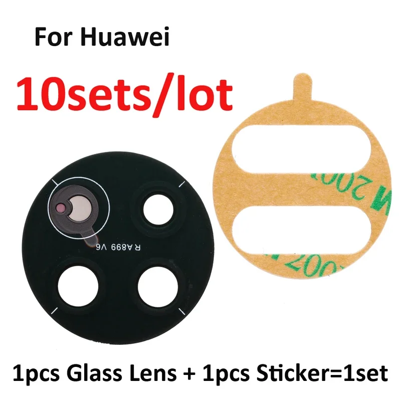 

10sets new rear back camera glass lens cover 3M sticker Holder replacement parts for Huawei Mate 20 30 Pro Lite