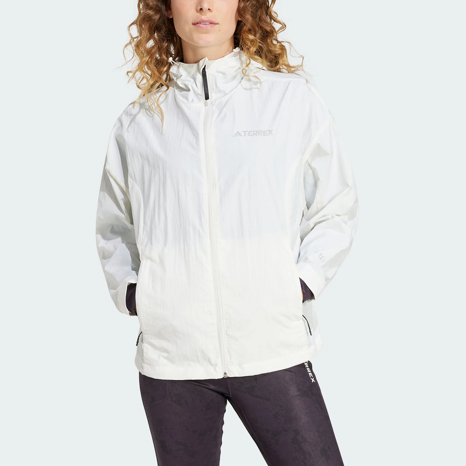 

Adidas genuine MT W UPF JKT Women's Windproof Hooded Sun Protection Jacket JG8219