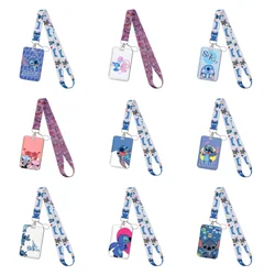 Potdemiel Stitch Angel Cartoon Student Meal Card Bus Card Holder Access Control IC  Campus Card holder