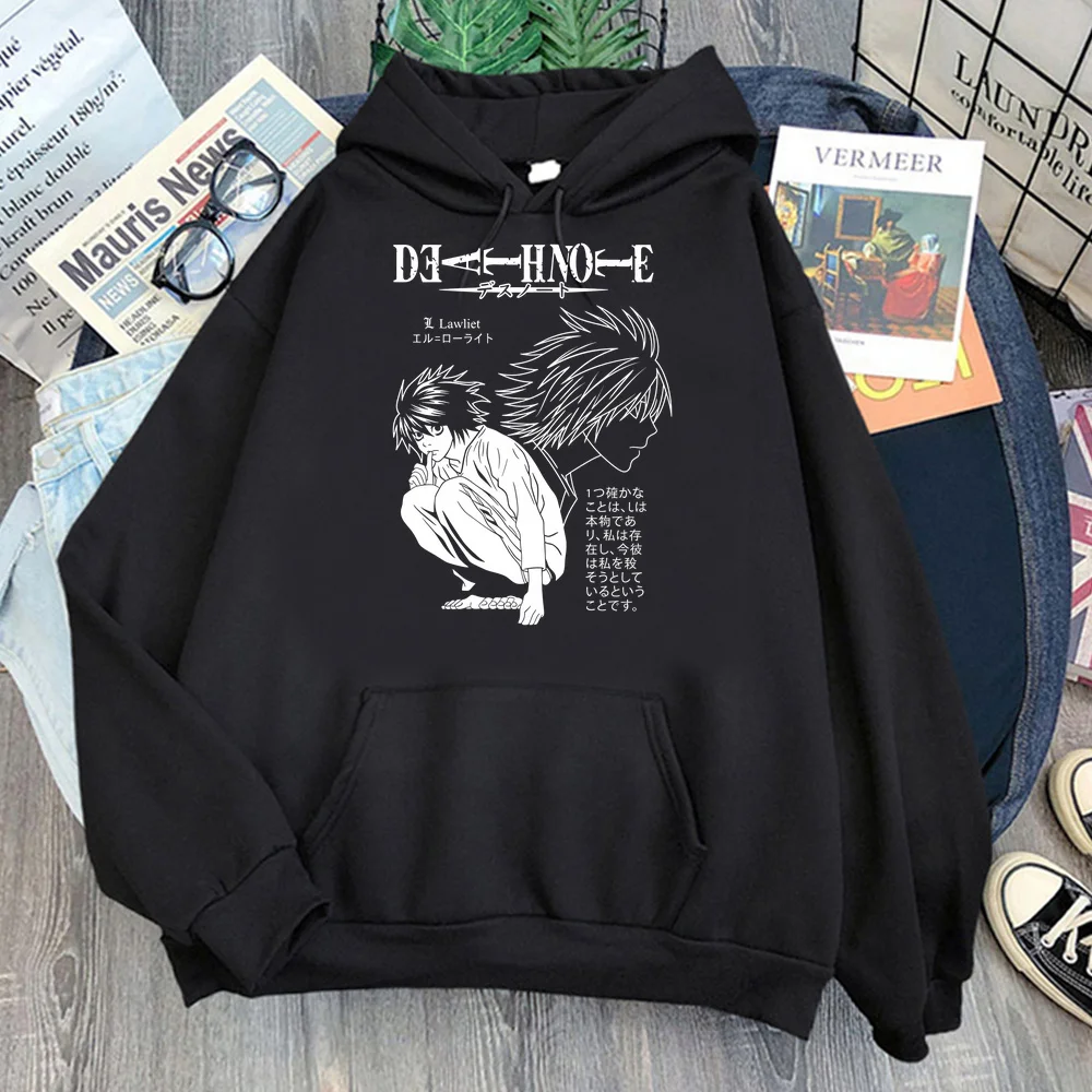 Death Note sweatshirt women cartoon hoodie womens fashion long coat funny Aesthetic