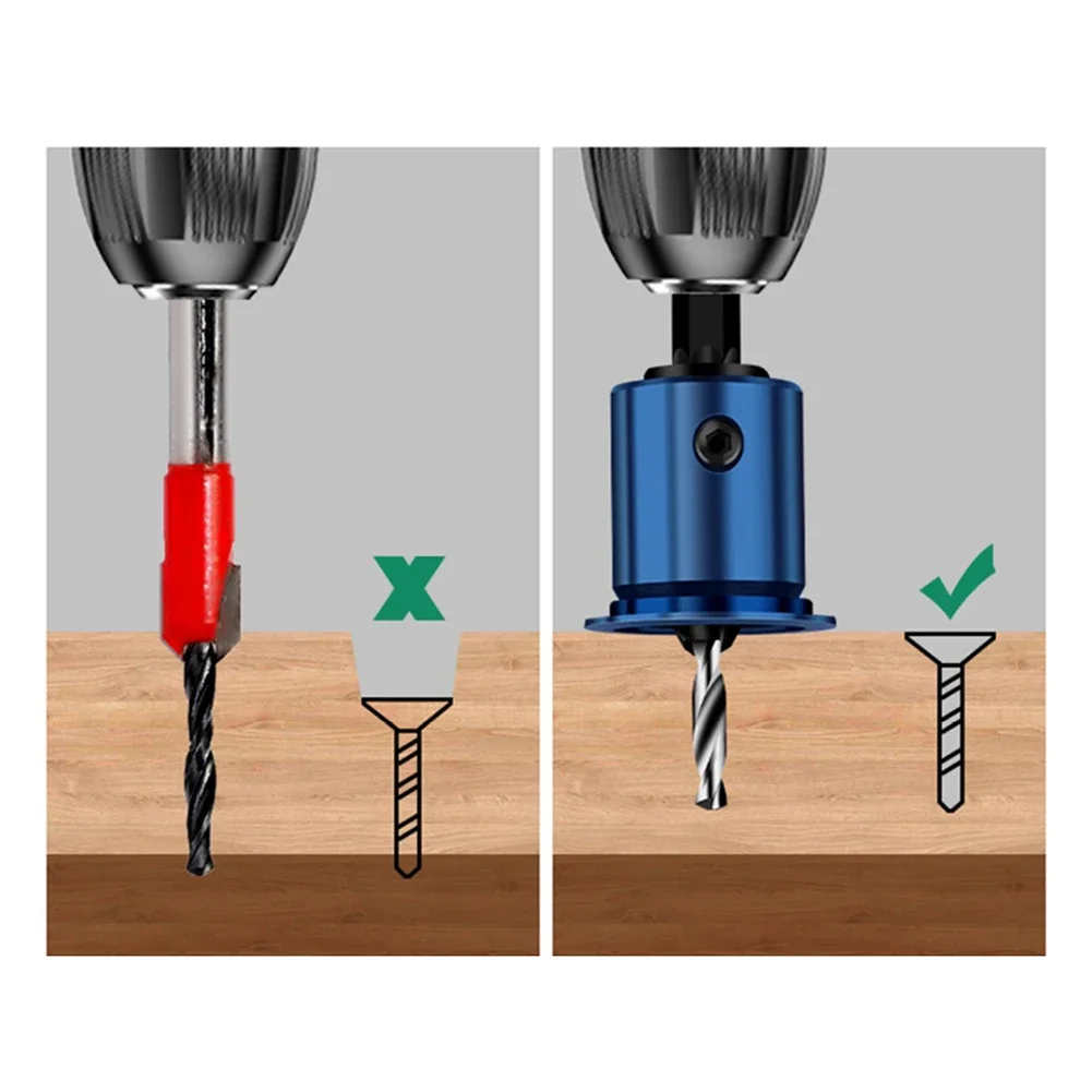 Broca cónica de 3,5mm para taladro avellanador, perforadora de carpintería, orificios piloto, cortador Universal de avellanado, taladro de agujero de tornillo