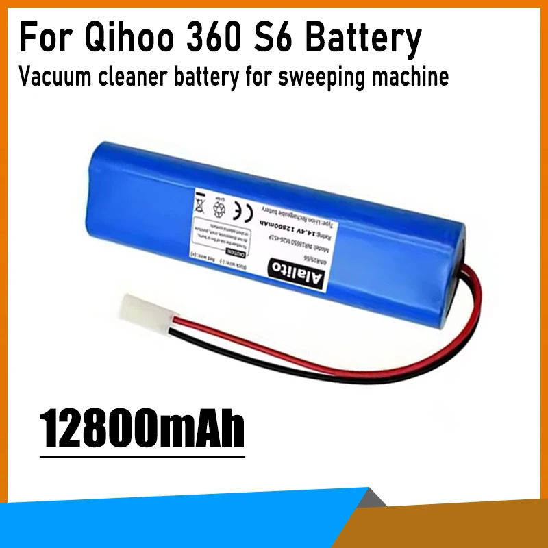 14.4 V 12800mAh, battery replacement for Qihoo360 S6 robot vacuum cleaner