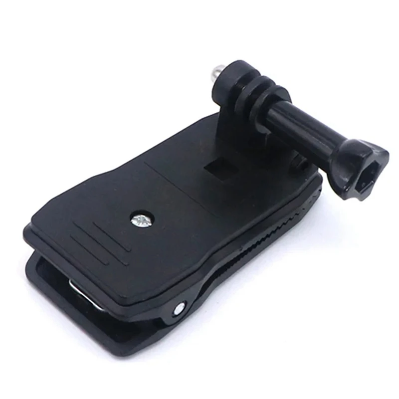 A23F-360 Rotary Action Currency Cam Sports Camera Quick Clip Backpack Strap Mount Clamp Holder