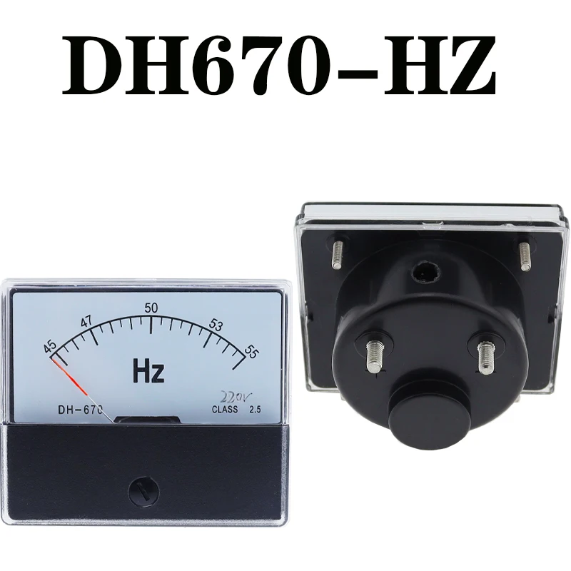 NEW DH-670  Pointer type frequency meter DH-670 45-55HZ 380V 220V 100V Hertz meter